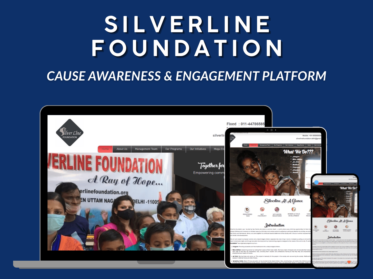 Cause Awareness Platform for Silverline Foundation